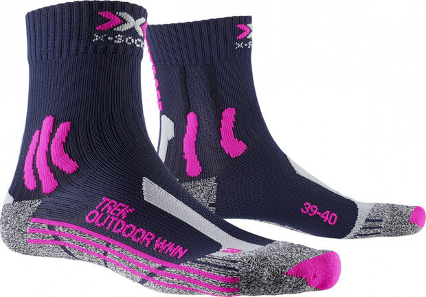 wandelsokken Trek Outdoor microvezel roze maat 37/38