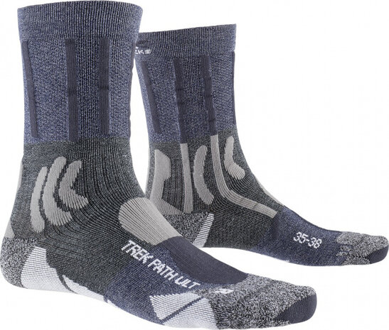 wandelsokken Trek Path Ultra nylon grijs maat 42/44
