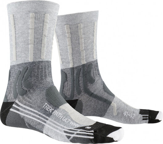 wandelsokken Trek Path Ultra nylon grijs maat 39/40