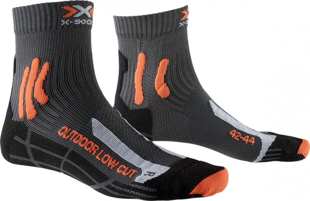 wandelsokken Outdoor Low polyamide oranje maat 42/44