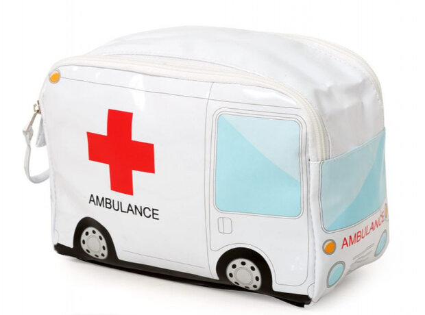 toilettas Ambulance 17 x 24 cm PVC wit