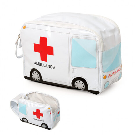 toilettas Ambulance 17 x 24 cm PVC wit