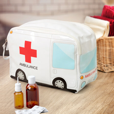 toilettas Ambulance 17 x 24 cm PVC wit