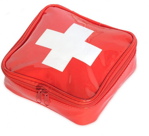toilettas Kruis 18 cm PVC rood