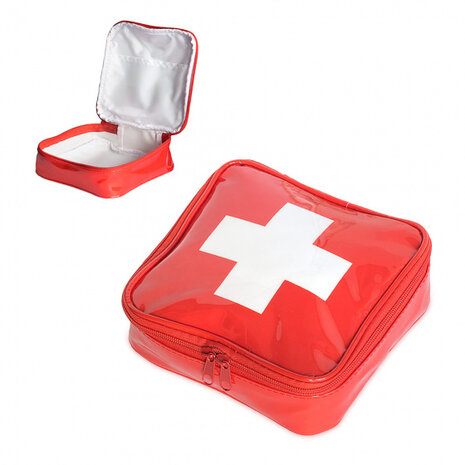toilettas Kruis 18 cm PVC rood