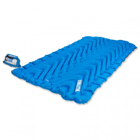 slaapmat Double V tweepersoons 188 cm blauw