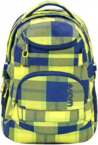 rugzak Infinity 30 liter polyester geel/blauw 2-delig