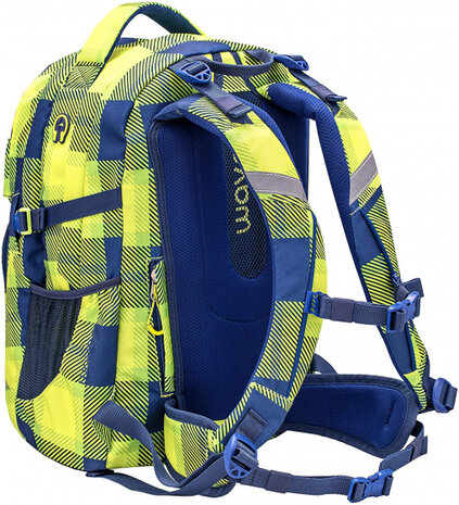 rugzak Infinity 30 liter polyester geel/blauw 2-delig