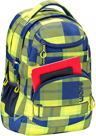 rugzak Infinity 30 liter polyester geel/blauw 2-delig