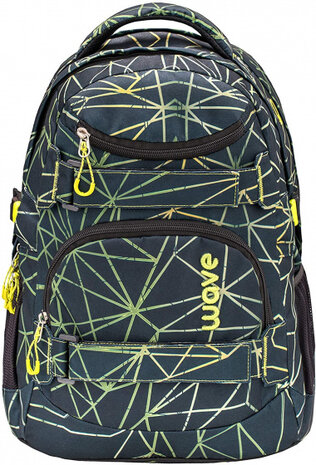 rugzak Infinity 30 liter polyester zwart/groen 2-delig