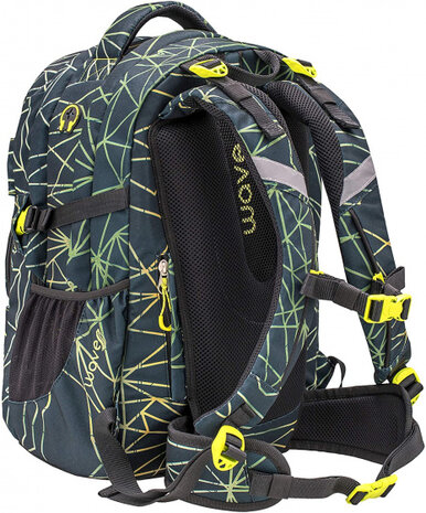 rugzak Infinity 30 liter polyester zwart/groen 2-delig