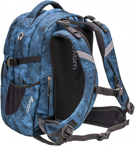 rugzak Infinity 30 liter polyester blauw 3-delig