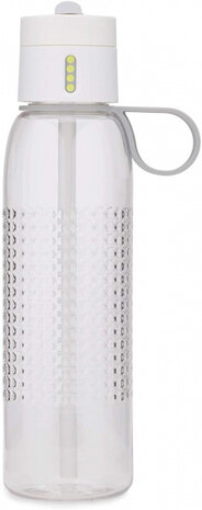 waterfles Dot Active 750 ml transparant/wit