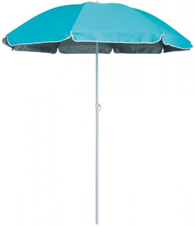 strandparasol 180 x 160 cm staal blauw 2-delig