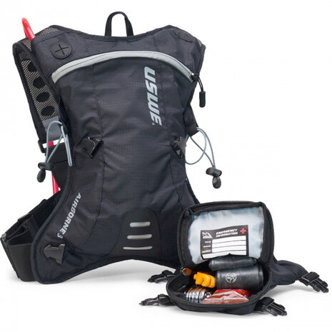 drinkrugzak Airborne 3 L polyester zwart/grijs