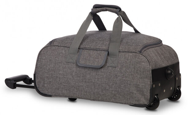 weekendtas trolley 50 liter polyester grijs