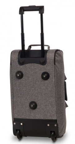 weekendtas trolley 50 liter polyester grijs