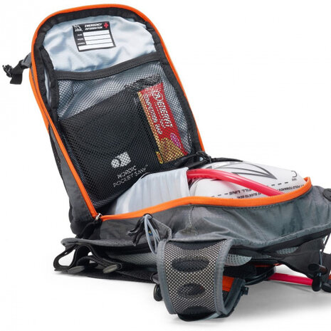 drinkrugzak Airborne 9 L polyester grijs/oranje