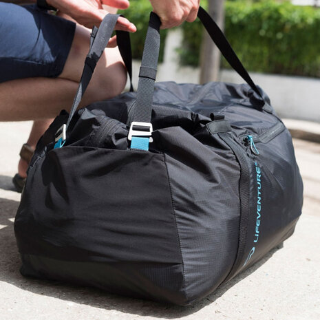 reistas opvouwbaar 70 liter polyester/nylon zwart