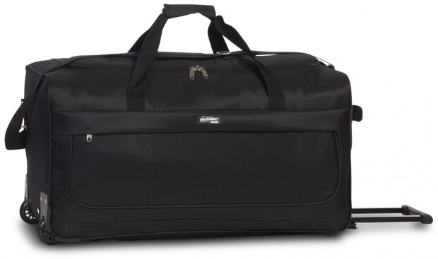 weekendtas trolley 50 liter polyester zwart
