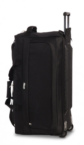 weekendtas trolley 50 liter polyester zwart
