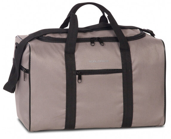 weekendtas 20 liter polyester grijs/zwart