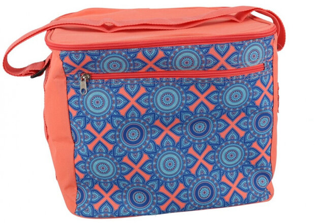 koeltas 31,5 x 27 x 25 cm 18 liter polyester rood/blauw