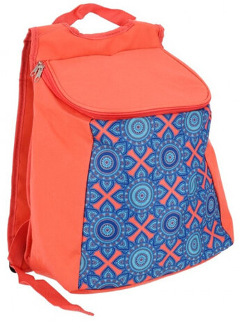 koeltas 30 x 19 x 34 cm 12 liter polyester rood/blauw