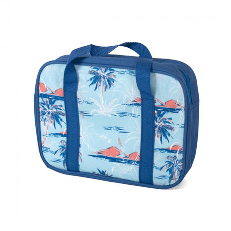 koeltas 28 x 9 x 22 cm 5 liter polyester blauw