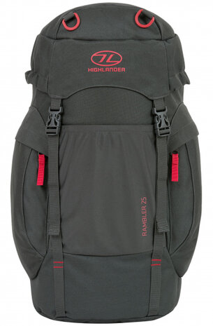 rugzak Rambler 56 cm 25 liter polyester donkergrijs
