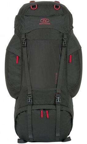 rugzak Rambler 83 cm 88 liter polyester donkergrijs