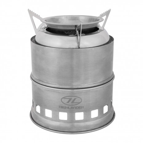 houtkachel Cabar 14 x 8 cm staal zilver 2-delig