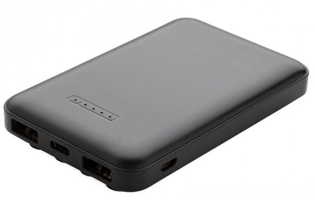 powerbank 5000 mAh 9,9 cm ABS zwart