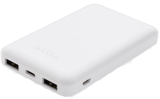 powerbank 5000 mAh 9,9 cm ABS wit