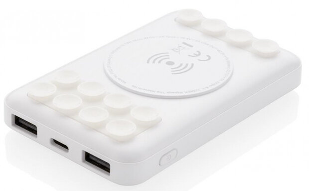 powerbank 5000 mAh 9,9 cm ABS wit