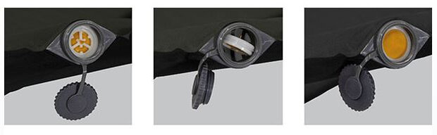 zelfopblaasbare slaapmat Kodiak 210 cm polyester zwart