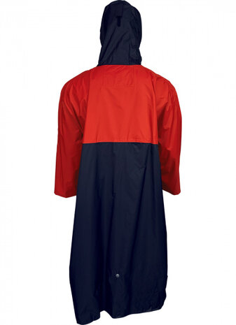 regenponcho Davos polyamide navy/rood maat XS/S