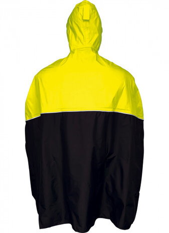 fietsponcho Trento polyamide geel/antraciet maat M/L