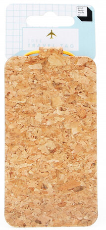bagagelabel 11,6 x 6 cm kurk naturel