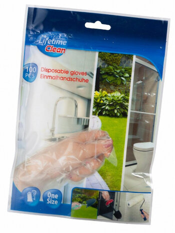 wegwerphandschoenen polyetheen one size 100 stuks