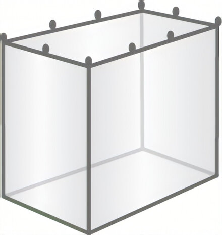 klamboe Box tropenproef 220 x 150 cm polyester wit