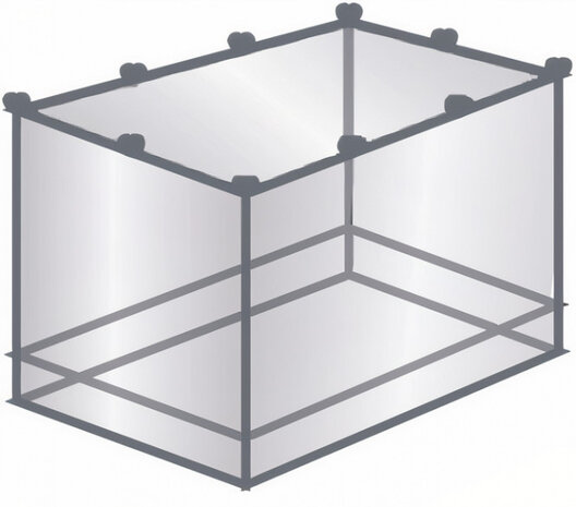 klamboe Box tropenproef 220 x 200 cm polyester wit