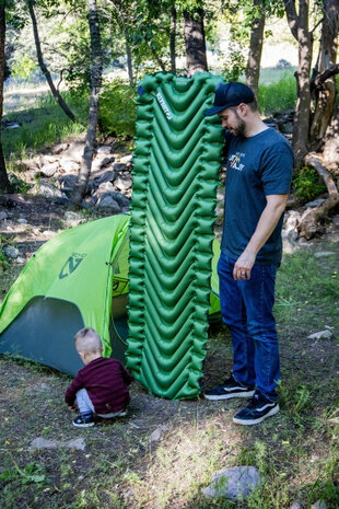 slaapmat Static V Long 193 x 58 cm polyester groen