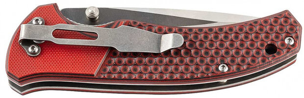 zakmes 20,7 cm RVS rood/zilver 2-delig