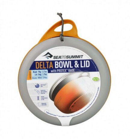 campingservies kom Delta 800 ml oranje 2-delig