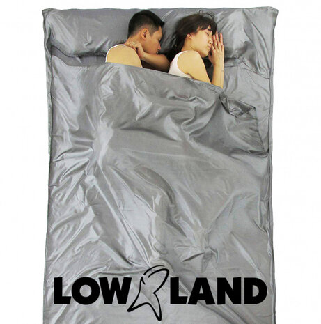 lakenzak Outdoor 220 x 160 cm zijde zilvergrijs