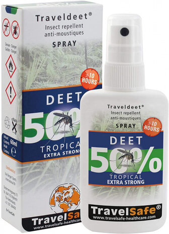 Deet spray extra strong 50% transparant 60 ml