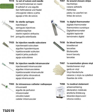 Ehbo-set Sterile plus 12 cm polyester geel 31-delig