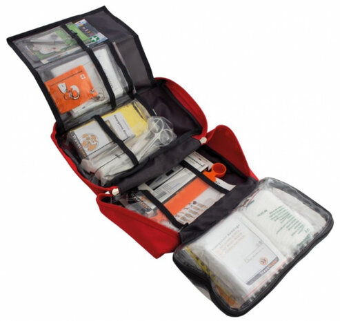 Ehbo-set World Tour 12 cm polyester rood 73-delig