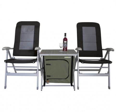 campingkast Rieux 60 x 50 x 60 cm alu/polyester groen